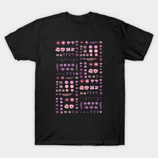 Dried flowers pink colorful T-Shirt